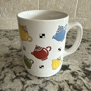 Mary Engelbreit Teapot Mug Cup 1993 Afternoon Tea At Home with Mary Engelbreit